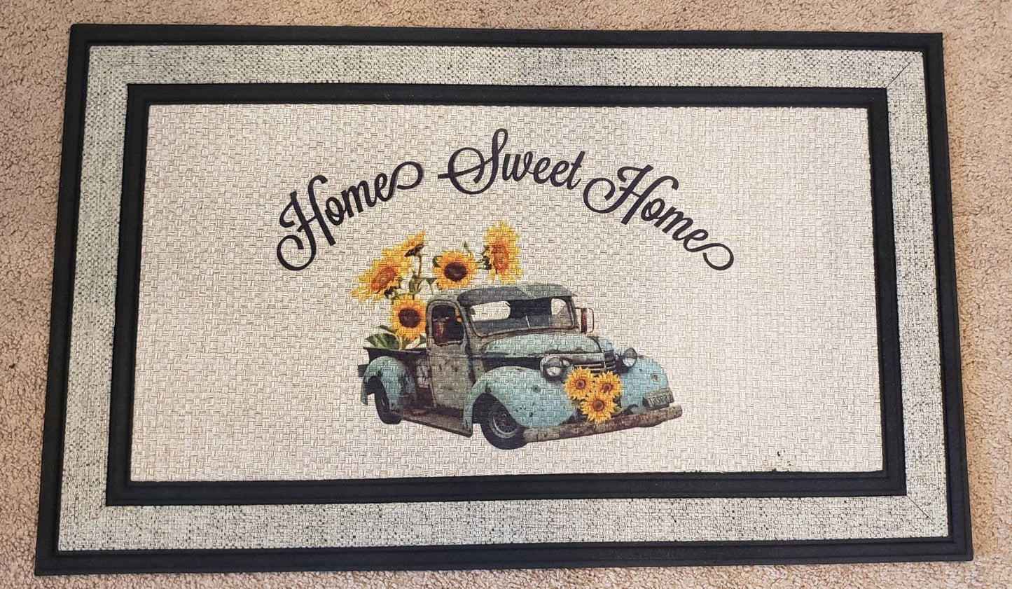 Home Sweet Home vintage truck sunflowers waterslide Sublimation instant downloadable printable clipart tumbler apparel JPG PNG