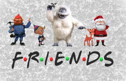 Christmas "Friends" - Rudolph characters PNG JPG waterslide sublimation apparel clipart