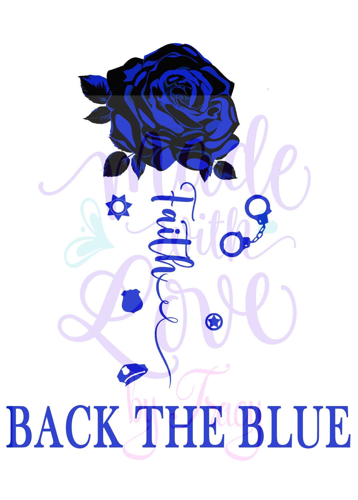 Blue and black rose blue line PNG waterslide Sublimation instant downloadable printable clipart tumbler apparel