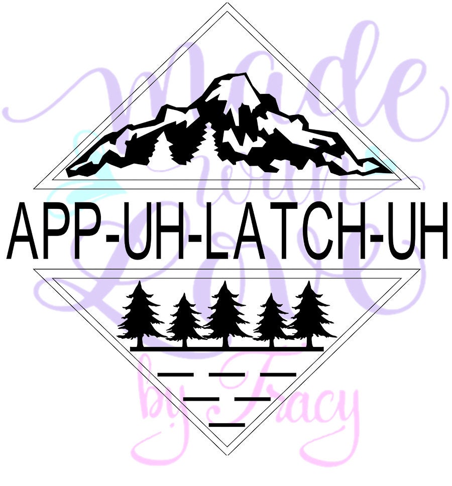 Appalachian Mountain App uh latch uh sublimation clipart svg png