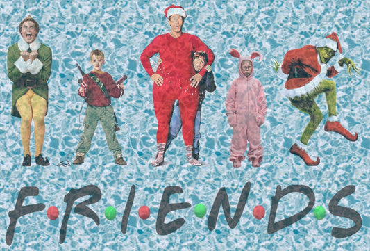 Christmas Friends Movie 5 -PNG waterslide Sublimation instant downloadable printable clipart tumbler apparel