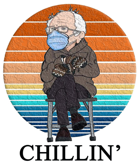 Bernie Sanders - Chillin' PNG waterslide Sublimation instant downloadable printable clipart tumbler apparel