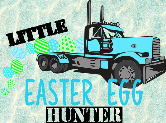 Little Easter egg hunter Semi truck Clipart- PNG tumbler, waterslide, apparel, sublimation digital download