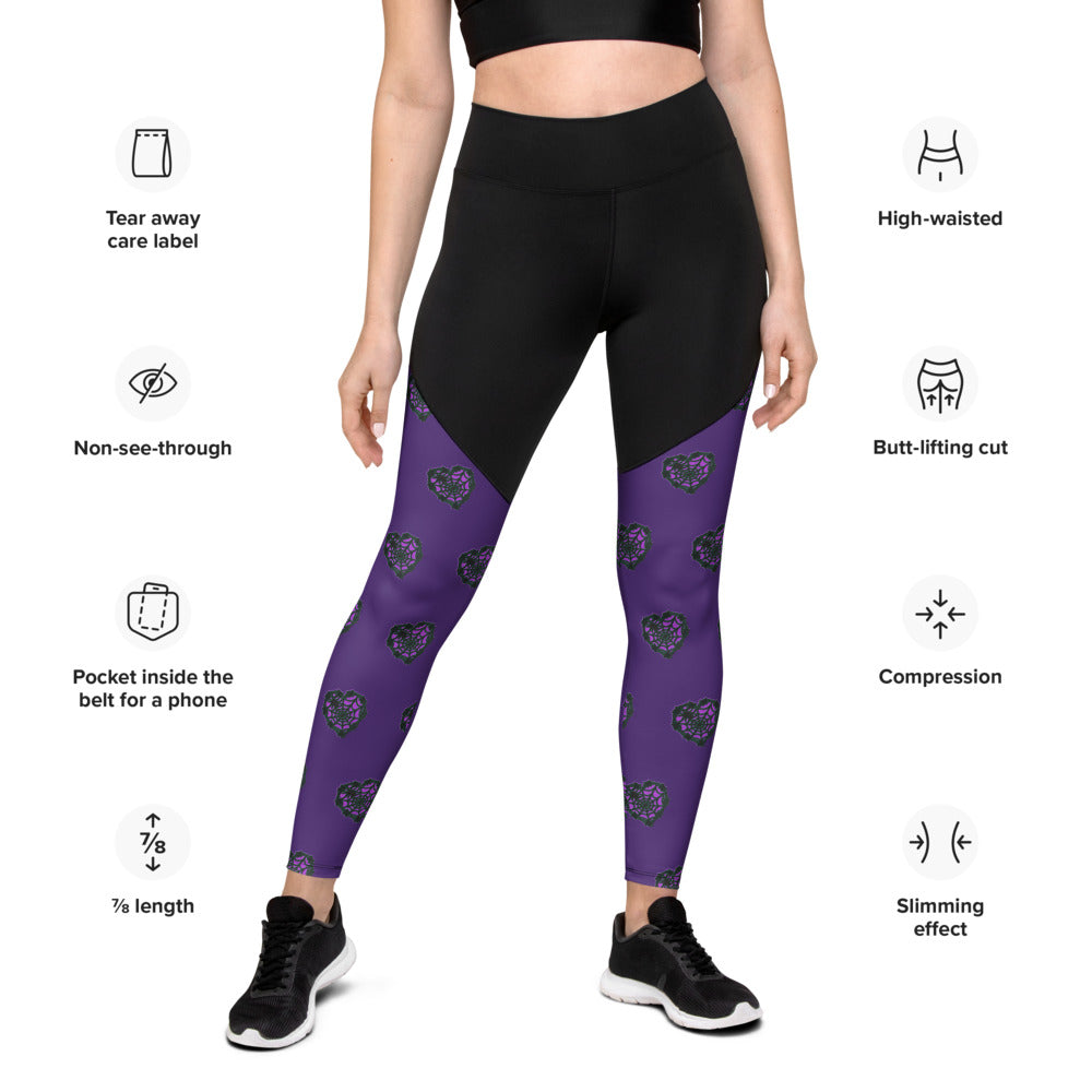 Spider web Halloween Sports Leggings