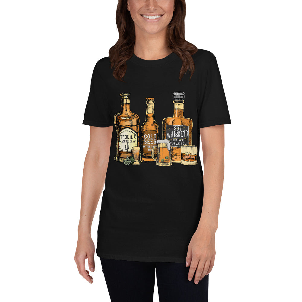 Tequila Whiskey Beer  Unisex T-Shirt