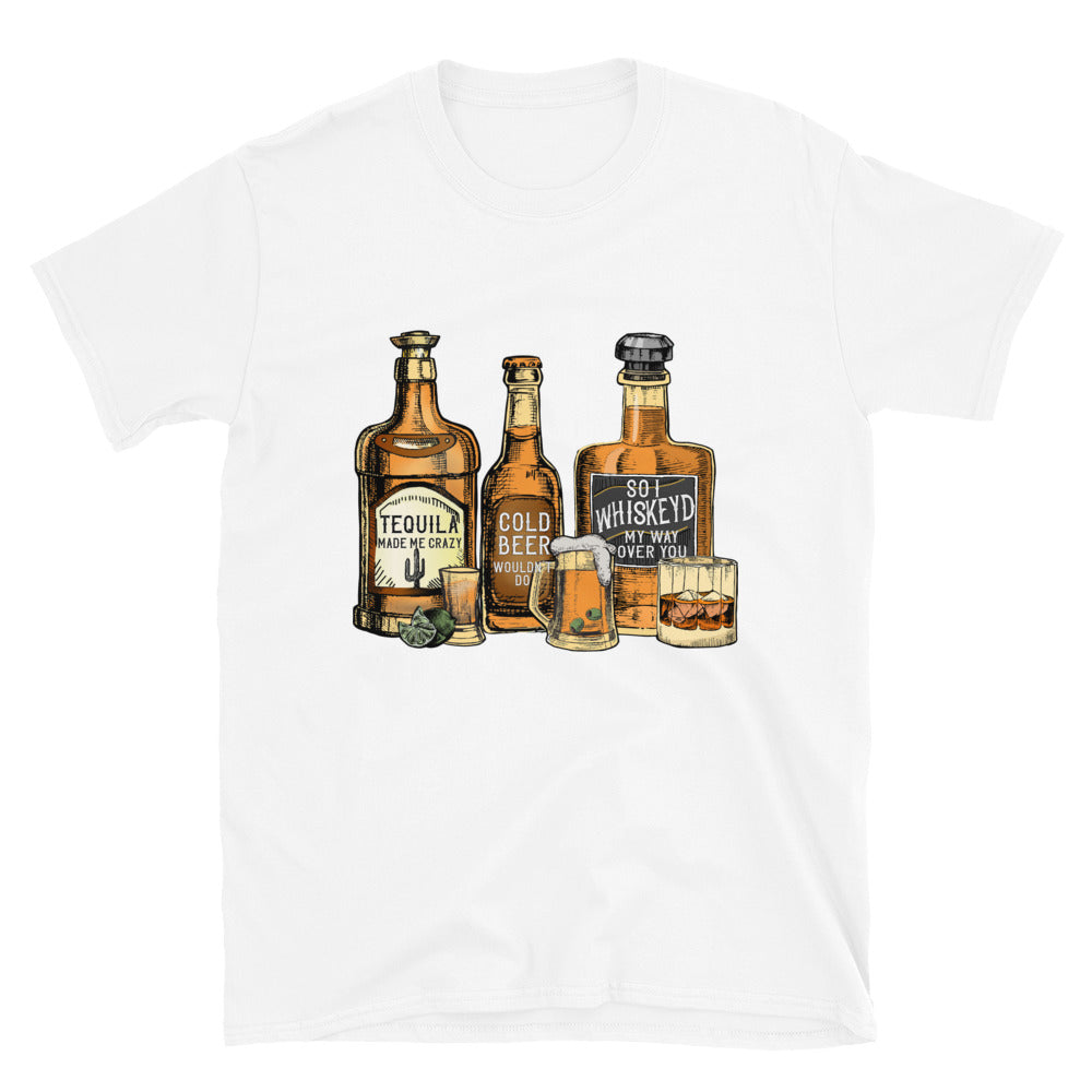 Tequila Whiskey Beer  Unisex T-Shirt