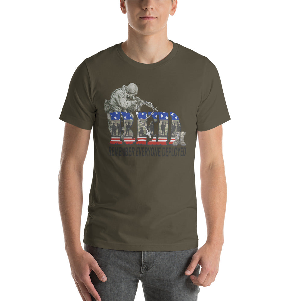 R.E.D Remember Everyone Employed unisex t-shirt