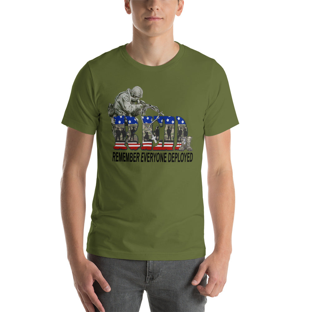 R.E.D Remember Everyone Employed unisex t-shirt